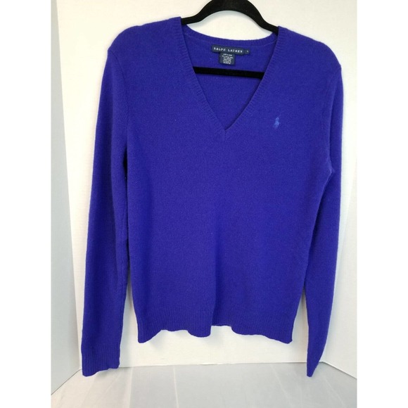 Ralph Lauren Other - Ralph Lauren Sweater Wool V Neck Blue Size L